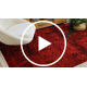 ORIENT 4722 χαλί μπορντό / μαύρο ανατολίτικο, με κρόσσια